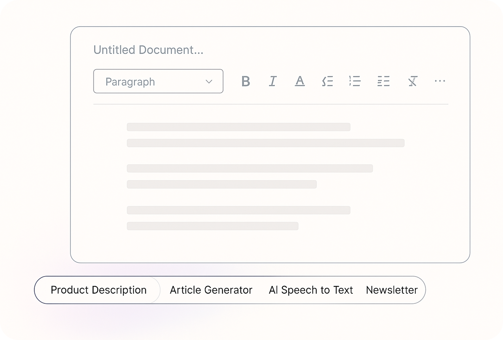 Upload, Analyze, Generate.